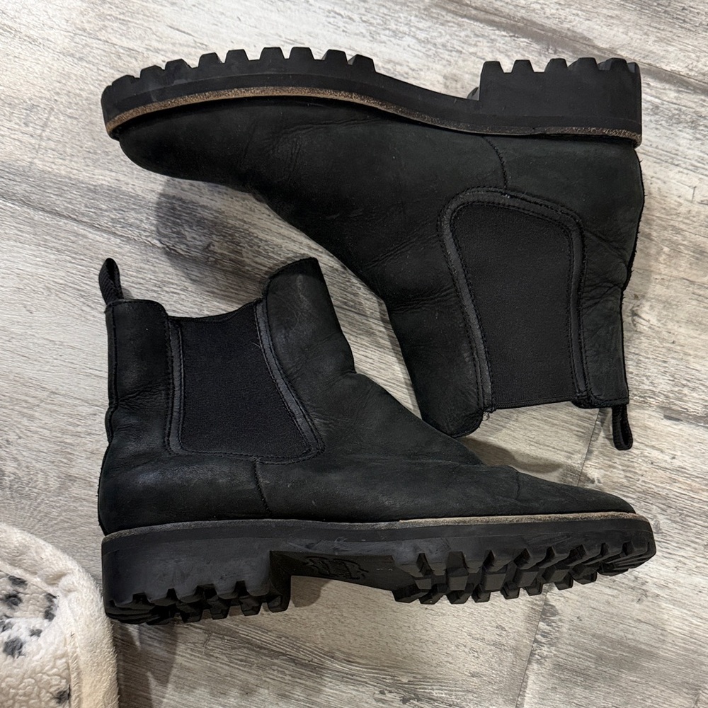 Black Leather Ankle Boots